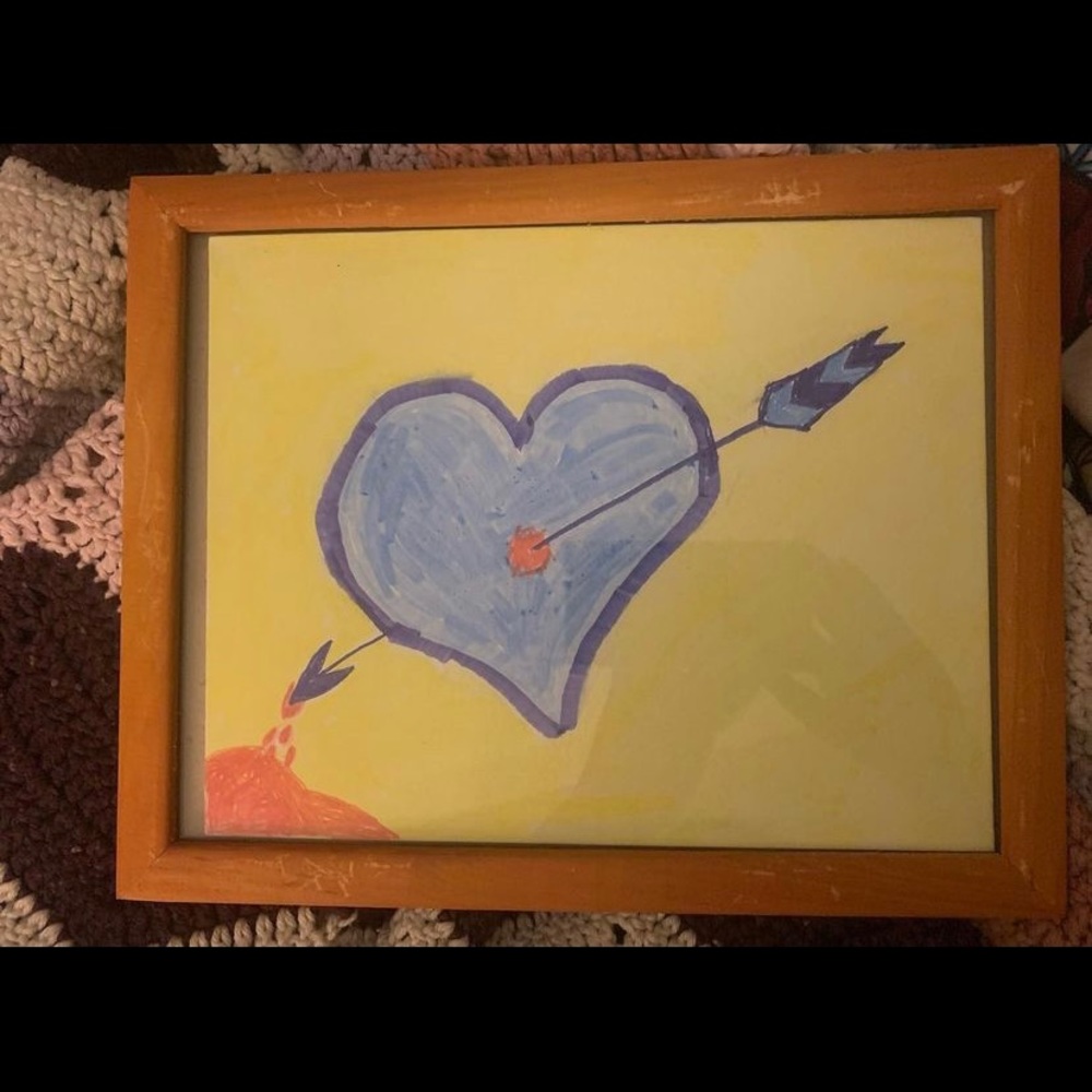 Original art work “shot through the heart”